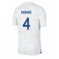 Koszulka piłkarska Francja Raphael Varane #4 Strój wyjazdowy MŚ 2022 tanio Krótki Rękaw